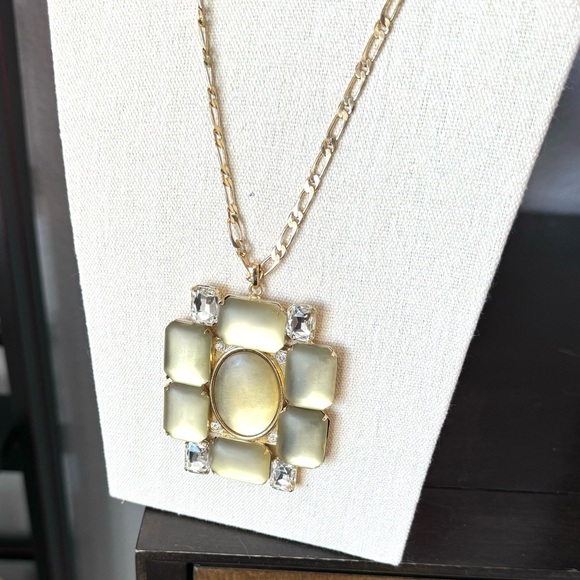 Chico's Gold-Tone 70s Style Geometric Pendant Necklace - Picture 5 of 8